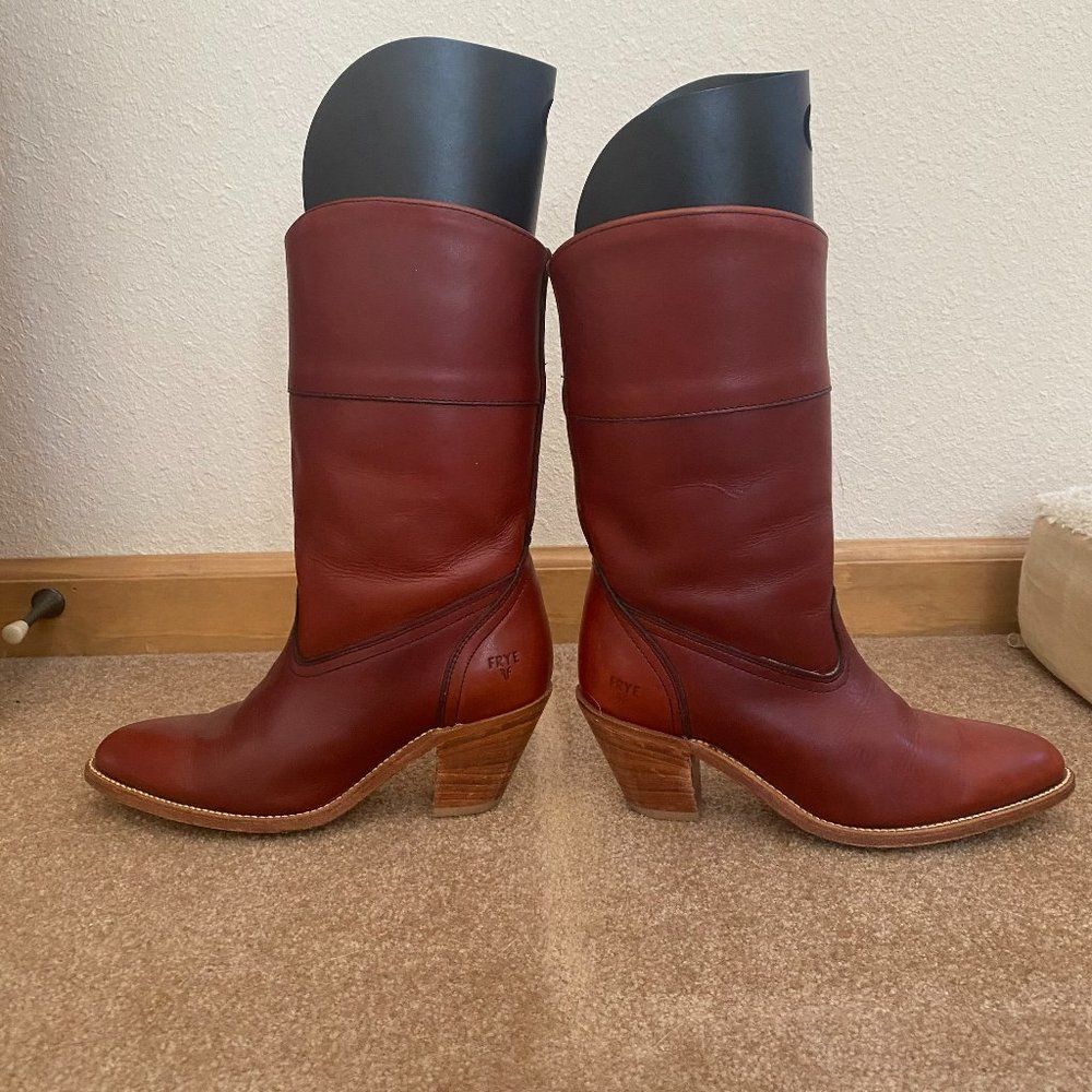 FRYE Red-brown Western Style Boots